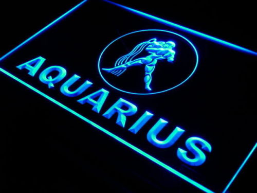 Aquarius Zodiac LED Light Sign